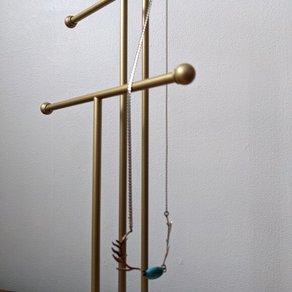 Turquoise Stone Gold Necklace - Picture 2 of 2